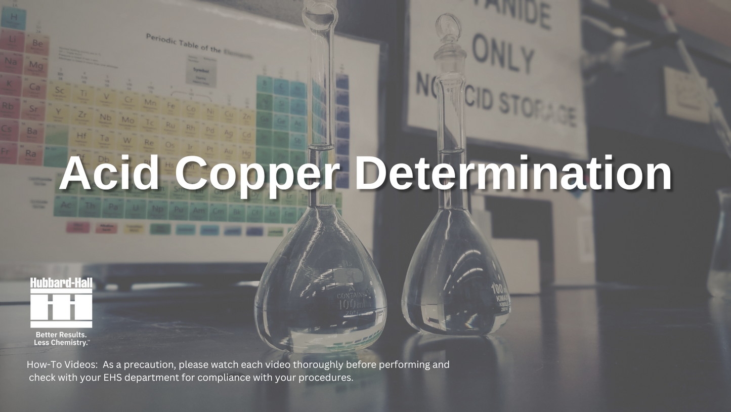 Hubbard-Hall Acid Copper Determination